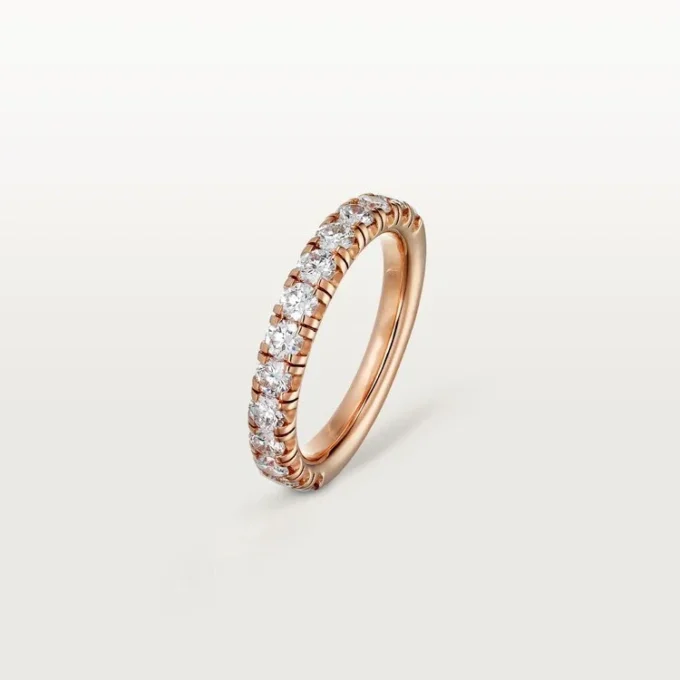 Obrączka ślubna Etincelle De Cartier – różowe złoto, diamenty – Cartier