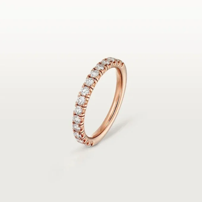 Obrączka ślubna Etincelle De Cartier – różowe złoto, diamenty – Cartier