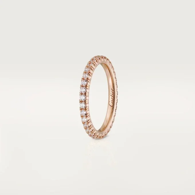 Obrączka ślubna Etincelle De Cartier – różowe złoto, diamenty – Cartier