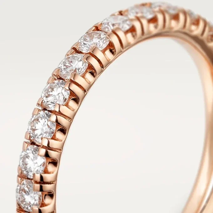 Obrączka ślubna Etincelle De Cartier – różowe złoto, diamenty – Cartier