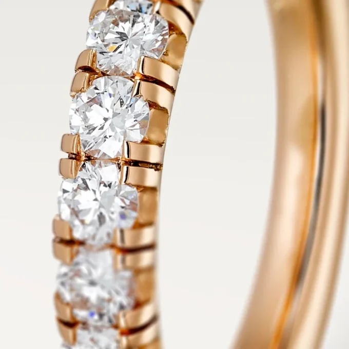 Obrączka ślubna Etincelle De Cartier – różowe złoto, diamenty – Cartier