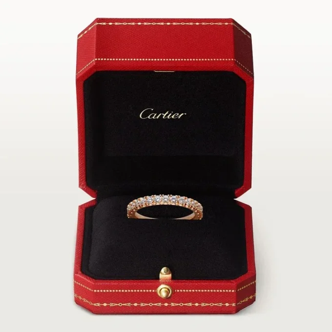 Obrączka ślubna Etincelle De Cartier, szerokość 2,6 mm, wysadzana