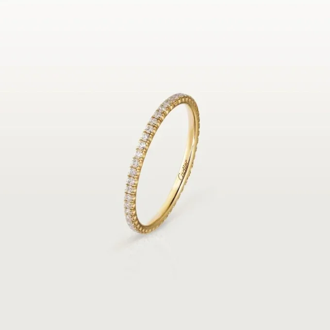 Obrączka ślubna Etincelle De Cartier – żółte złoto, diamenty – Cartier
