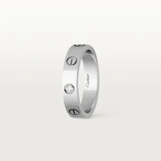 Obrączka ślubna Love, 1 diament – białe złoto, diament – Cartier