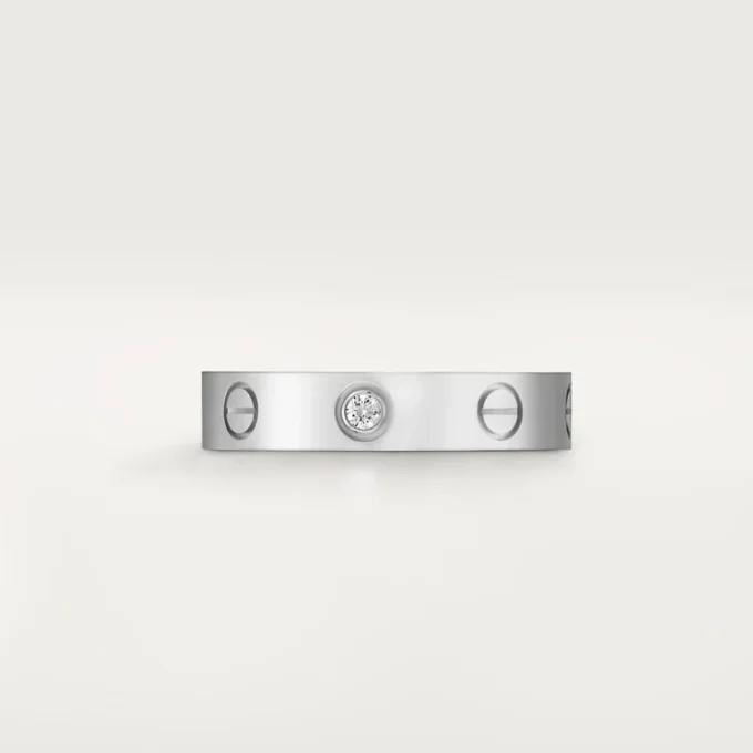 Obrączka ślubna Love, 1 diament – białe złoto, diament – Cartier