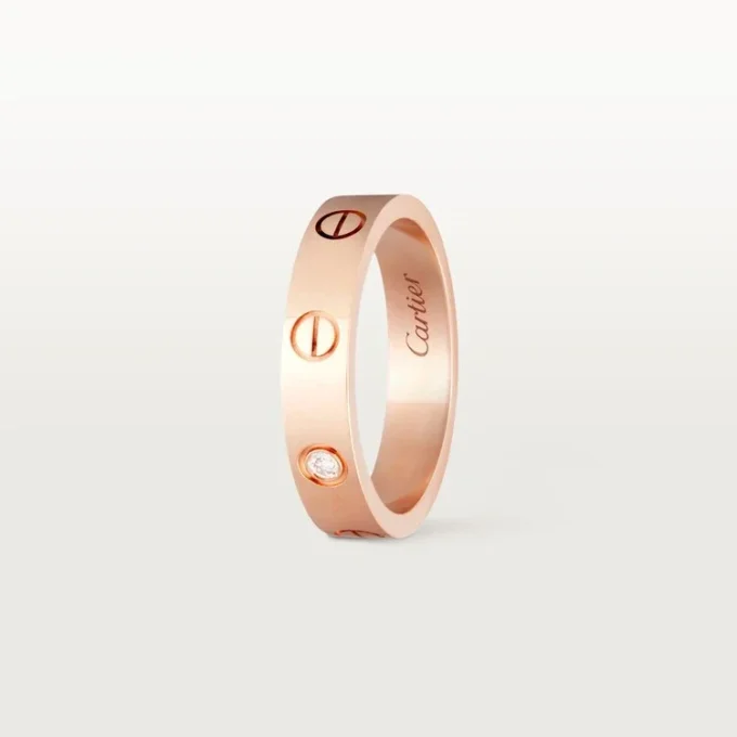 Obrączka ślubna Love, 1 diament – różowe złoto, diament – Cartier