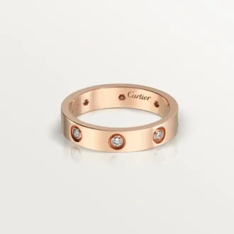 Obrączka ślubna Love, 8 diamentów – różowe złoto, diamenty – Cartier