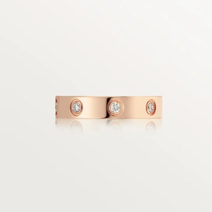 Obrączka ślubna Love, 8 diamentów – różowe złoto, diamenty – Cartier