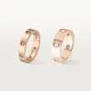 Obrączka ślubna Love, 8 diamentów – różowe złoto, diamenty – Cartier