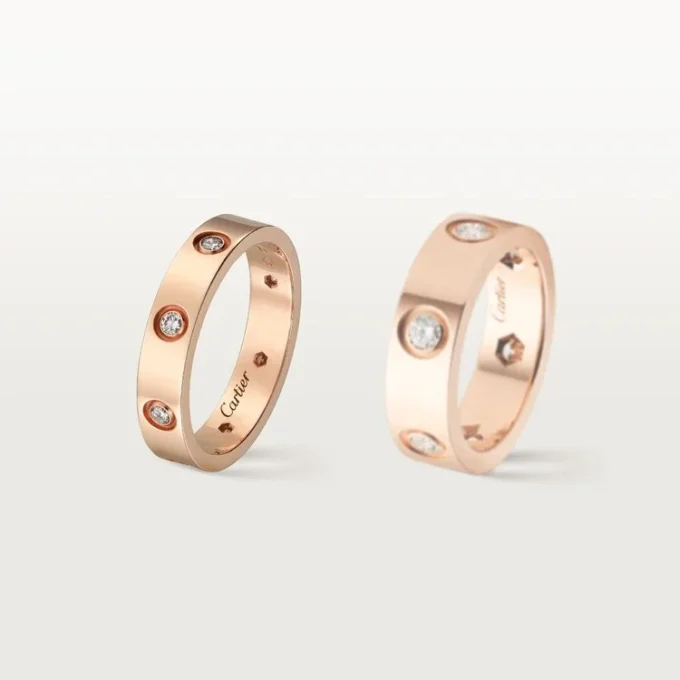 Obrączka ślubna Love, 8 diamentów – różowe złoto, diamenty – Cartier