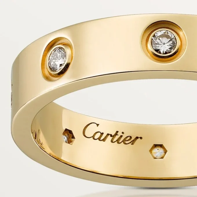 Obrączka ślubna Love, 8 diamentów – żółte złoto, diamenty – Cartier
