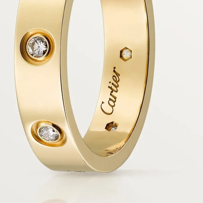 Obrączka ślubna Love, 8 diamentów – żółte złoto, diamenty – Cartier