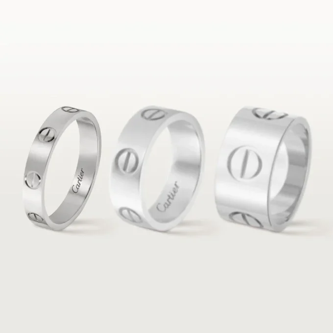 Obrączka ślubna Love – białe złoto – Cartier