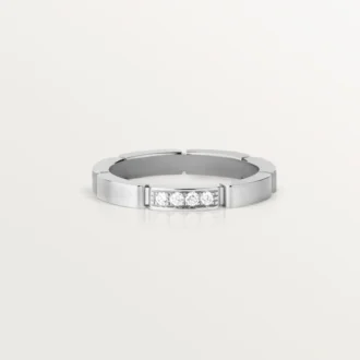 Obrączka ślubna Maillon Panthere – białe złoto, diamenty – Cartier