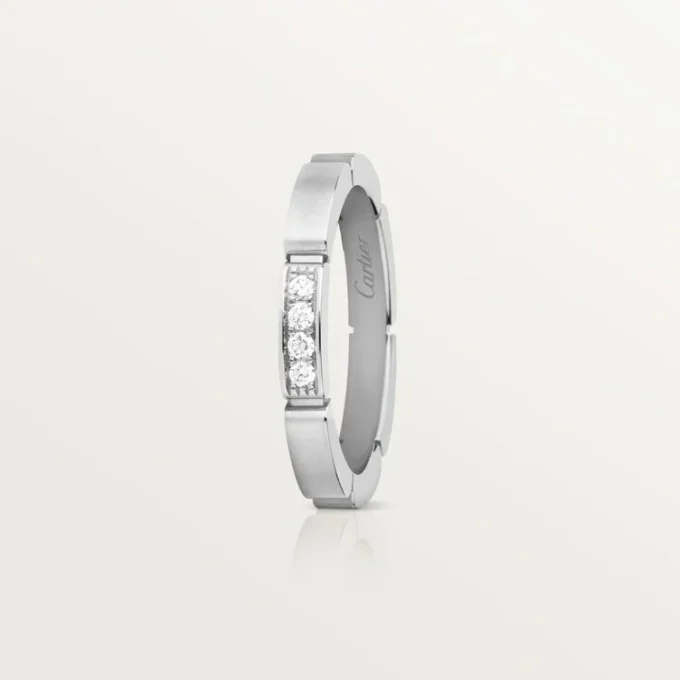 Obrączka ślubna Maillon Panthere – białe złoto, diamenty – Cartier