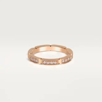 Obrączka ślubna Maillon Panthere – różowe złoto, diamenty – Cartier