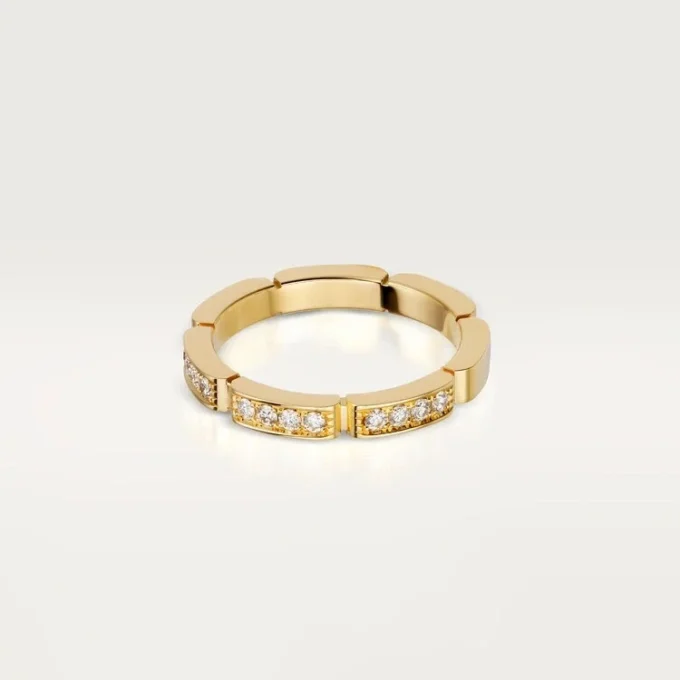 Obrączka ślubna Maillon Panthere – żółte złoto, diamenty – Cartier