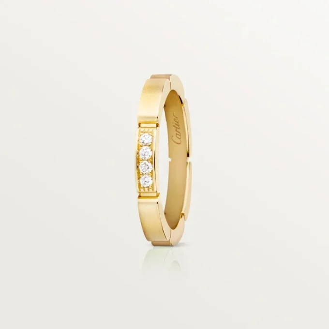 Obrączka ślubna Maillon Panthere – żółte złoto, diamenty – Cartier