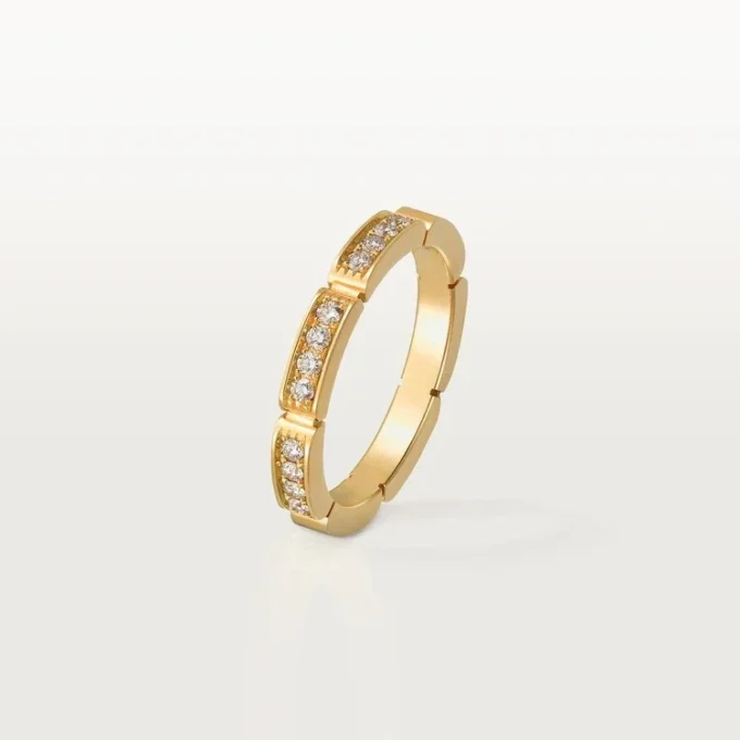 Obrączka ślubna Maillon Panthere – żółte złoto, diamenty – Cartier