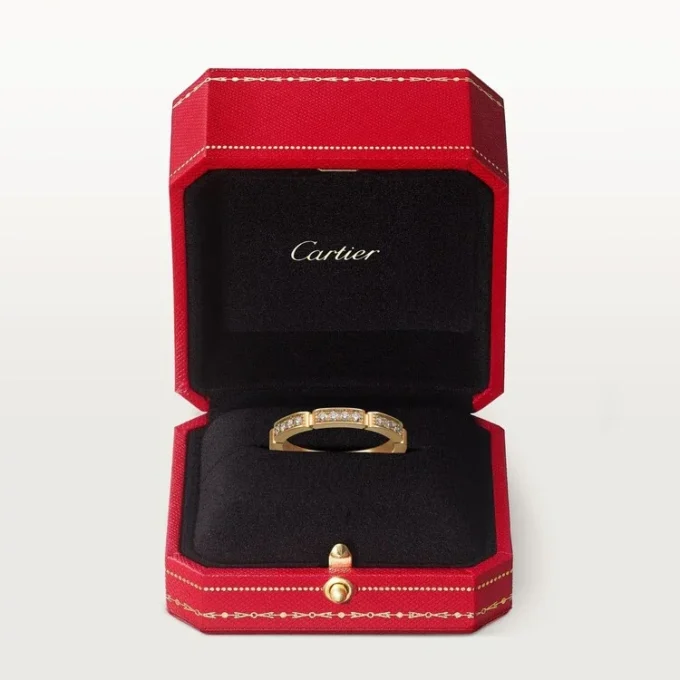 Obrączka ślubna Maillon Panthere – żółte złoto, diamenty – Cartier