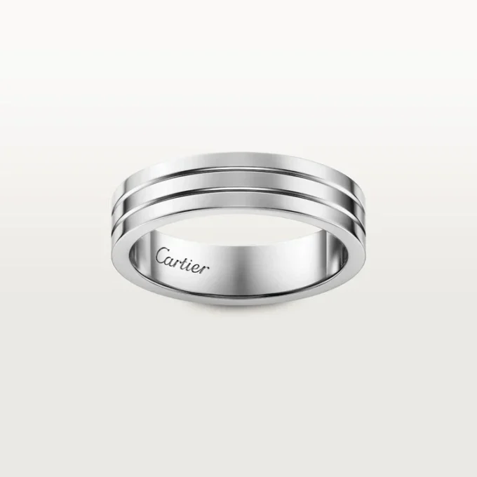 Obrączka ślubna Trinity – białe złoto – Cartier