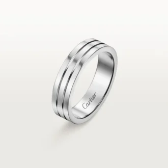 Obrączka ślubna Trinity – białe złoto – Cartier