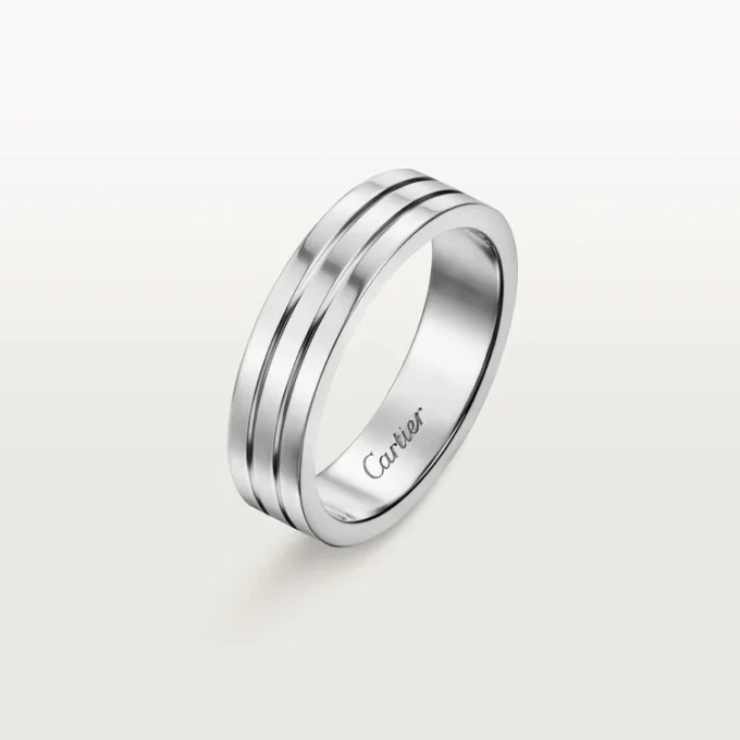 Obrączka ślubna Trinity – białe złoto – Cartier