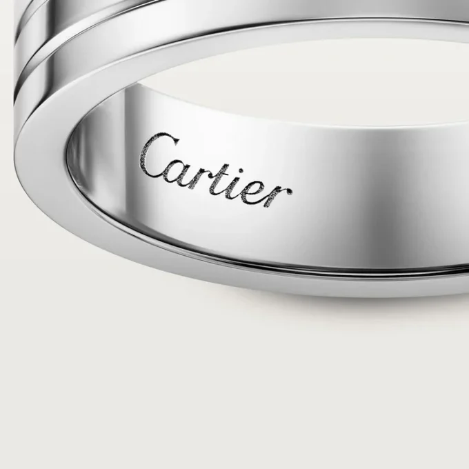 Obrączka ślubna Trinity – białe złoto – Cartier