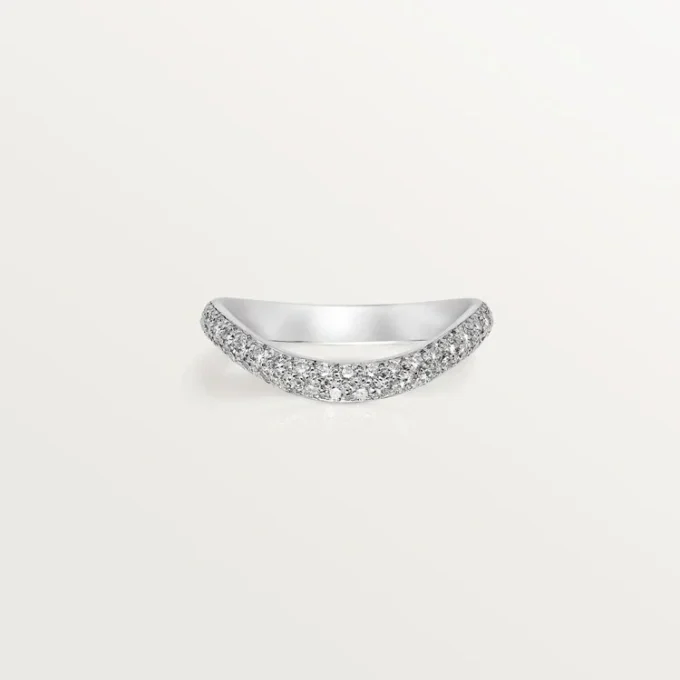 Obrączka ślubna Trinity Ruban – platyna, diamenty – Cartier