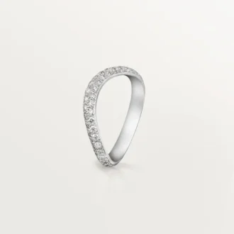 Obrączka ślubna Trinity Ruban – platyna, diamenty – Cartier