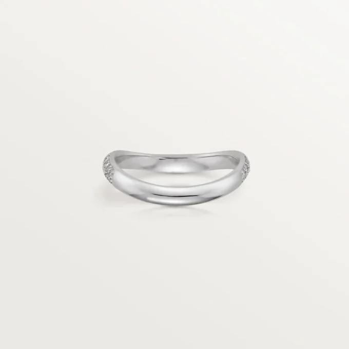 Obrączka ślubna Trinity Ruban – platyna, diamenty – Cartier