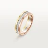 Obrączka ślubna Vendome Louis Cartier, szerokość 4,8 mm, wysadzana
