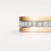 Obrączka ślubna Vendome Louis Cartier, szerokość 4,8 mm, wysadzana