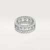 Pierścionek Broderie De Cartier, trzy rzędy, diamenty