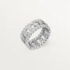 Pierścionek Broderie De Cartier, trzy rzędy, diamenty