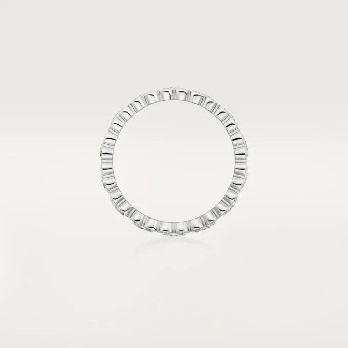 Pierścionek Broderie De Cartier, trzy rzędy, diamenty