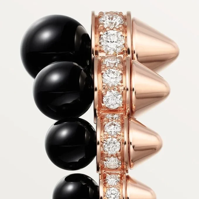 Pierścionek Clash De Cartier, onyks, model w rozmiarze XL, diamenty