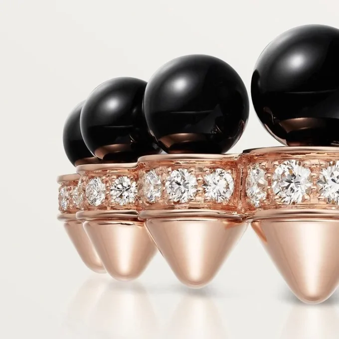 Pierścionek Clash De Cartier, onyks, model w rozmiarze XL, diamenty
