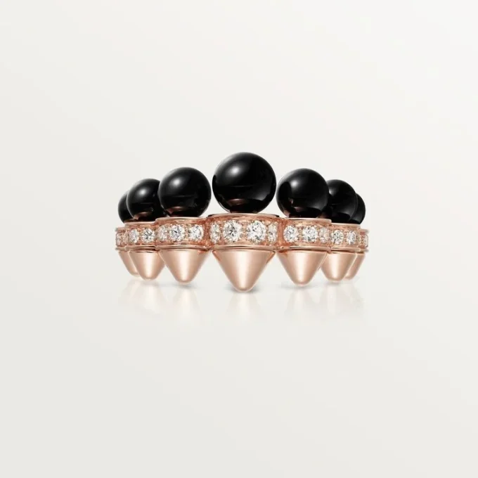 Pierścionek Clash De Cartier, onyks, model w rozmiarze XL, diamenty