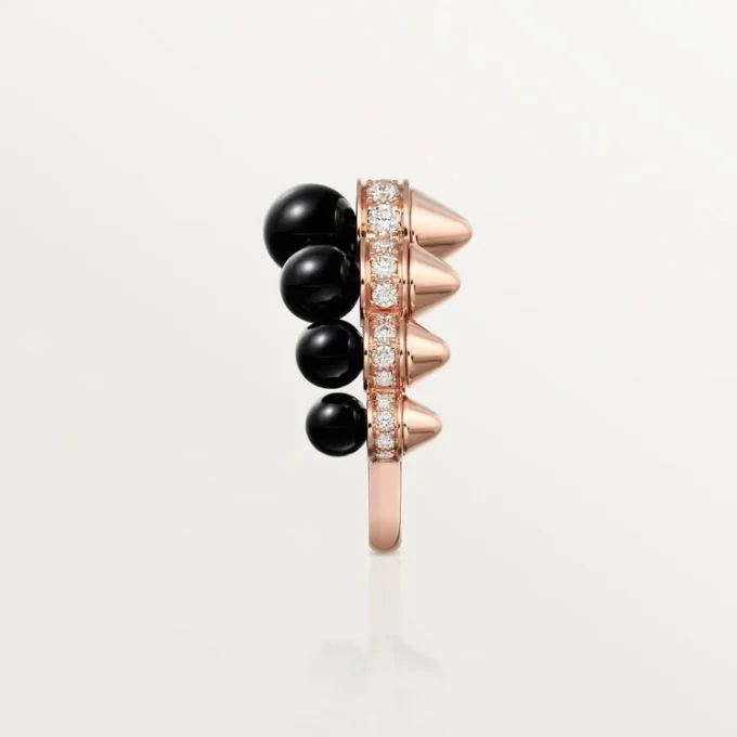 Pierścionek Clash De Cartier, onyks, model w rozmiarze XL, diamenty