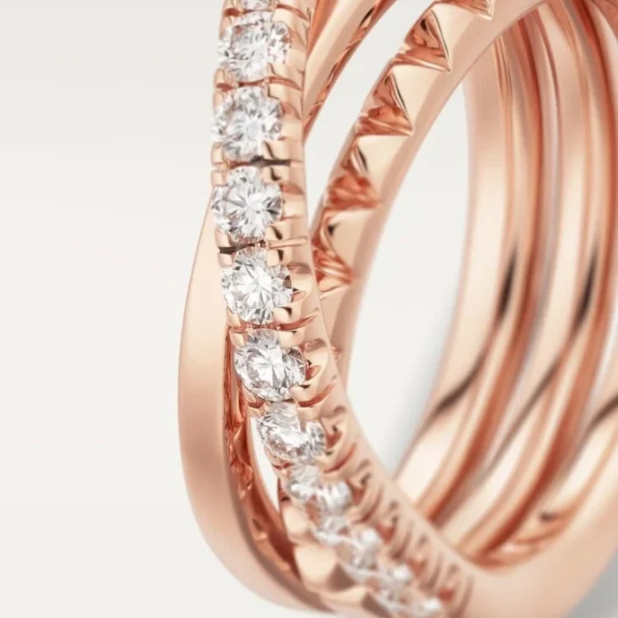 Pierścionek Etincelle De Cartier – różowe złoto, diamenty – Cartier