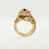 Pierścionek Faune Et Flore De Cartier, żółte, pomarańczowe i brązowe diamenty, pavé