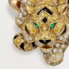 Pierścionek Faune Et Flore De Cartier, żółte, pomarańczowe i brązowe diamenty, pavé