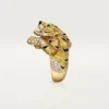 Pierścionek Faune Et Flore De Cartier, żółte, pomarańczowe i brązowe diamenty, pavé