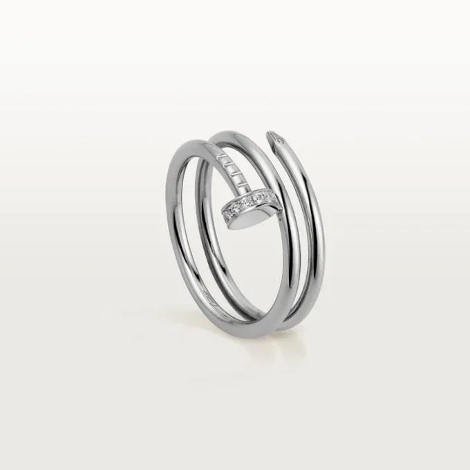 Pierścionek Juste Un Clou – białe złoto, diamenty – Cartier