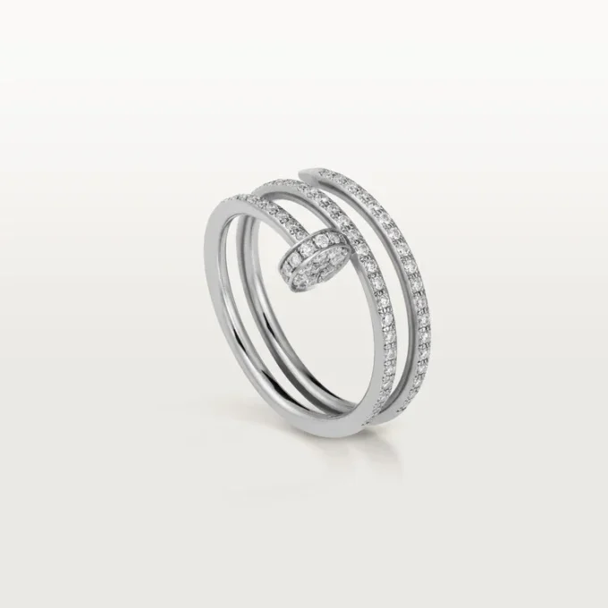 Pierścionek Juste Un Clou – białe złoto, diamenty – Cartier