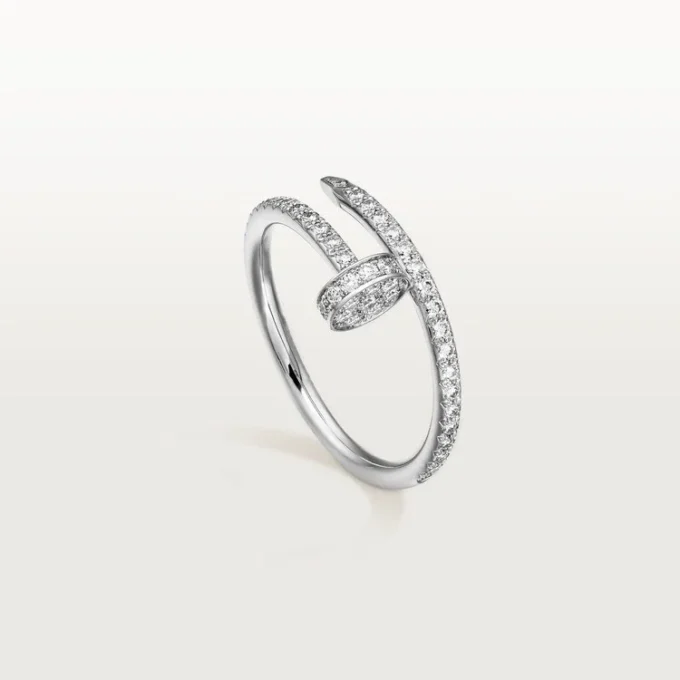 Pierścionek Juste Un Clou – białe złoto, diamenty – Cartier