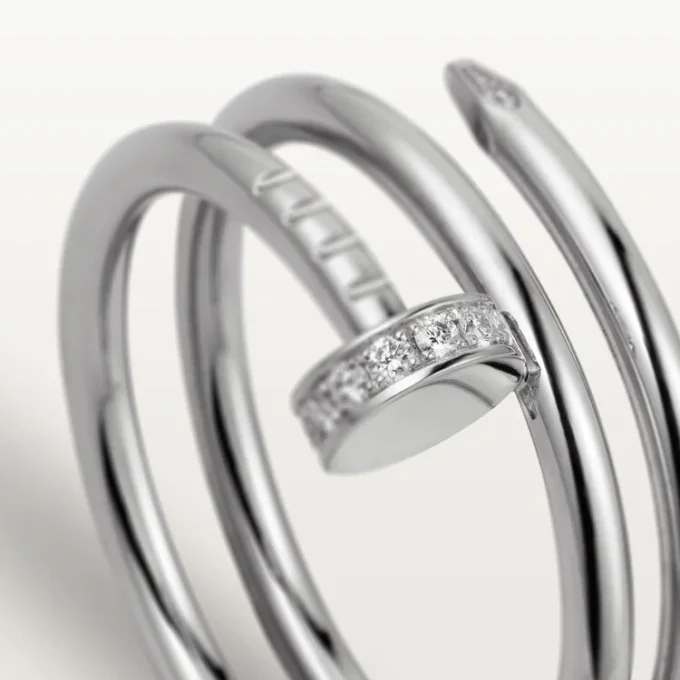 Pierścionek Juste Un Clou – białe złoto, diamenty – Cartier