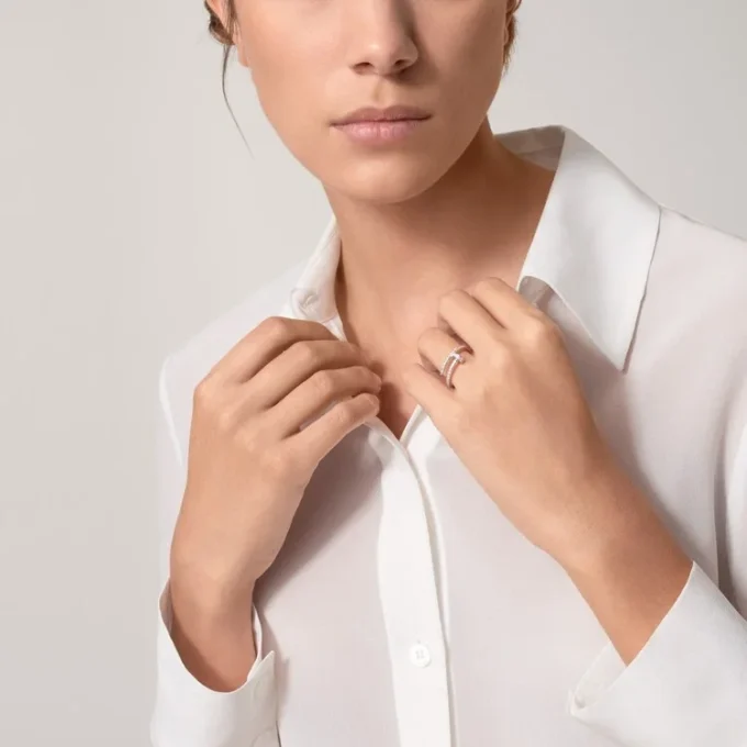 Pierścionek Juste Un Clou – białe złoto, diamenty – Cartier