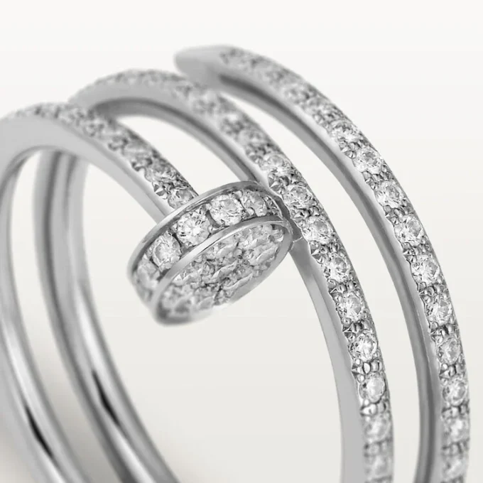 Pierścionek Juste Un Clou – białe złoto, diamenty – Cartier